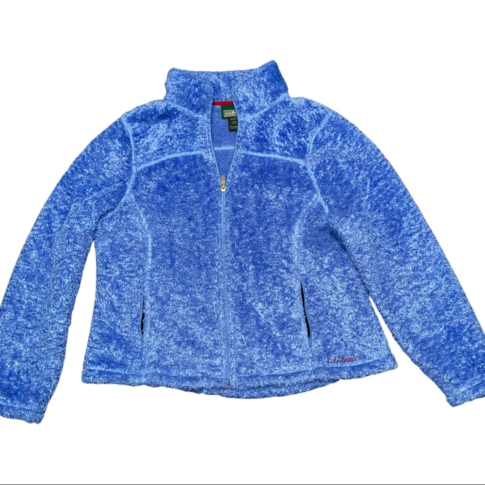 L.L. Bean Blue Hi-Pile Fleece Jacket LIKE NEW